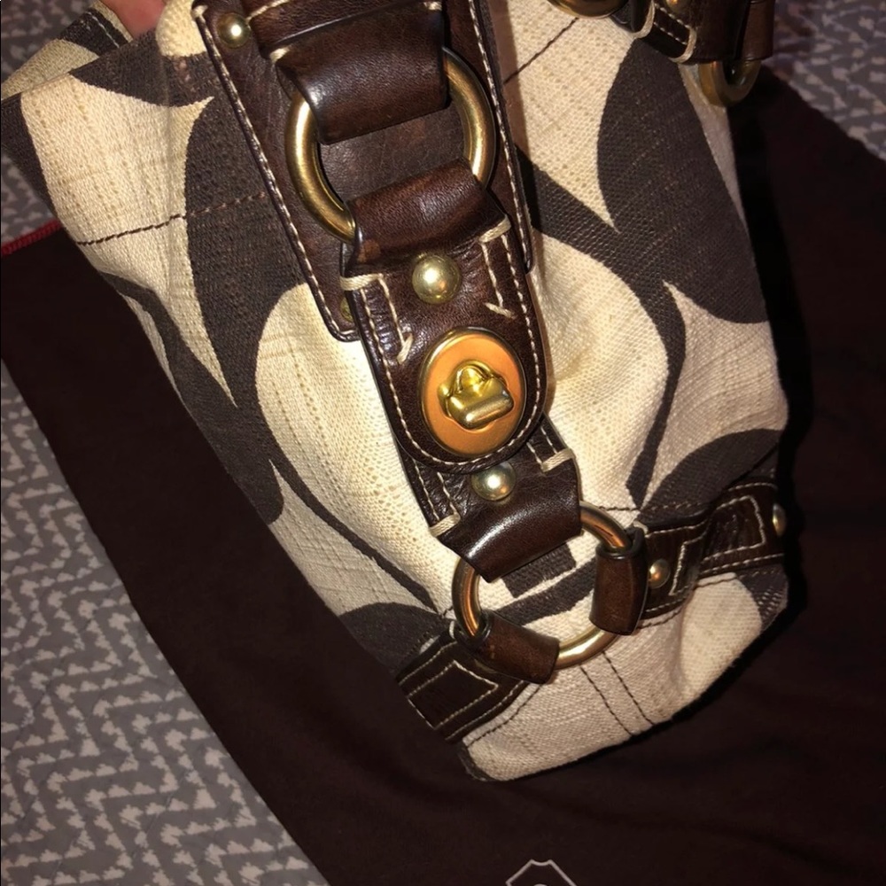 Coach signature handbag